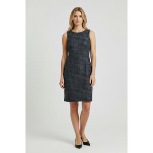 Calvin Klein Navy Tweed Sheath Dress Quiet Luxury Corporatecore Size 2 Old Money